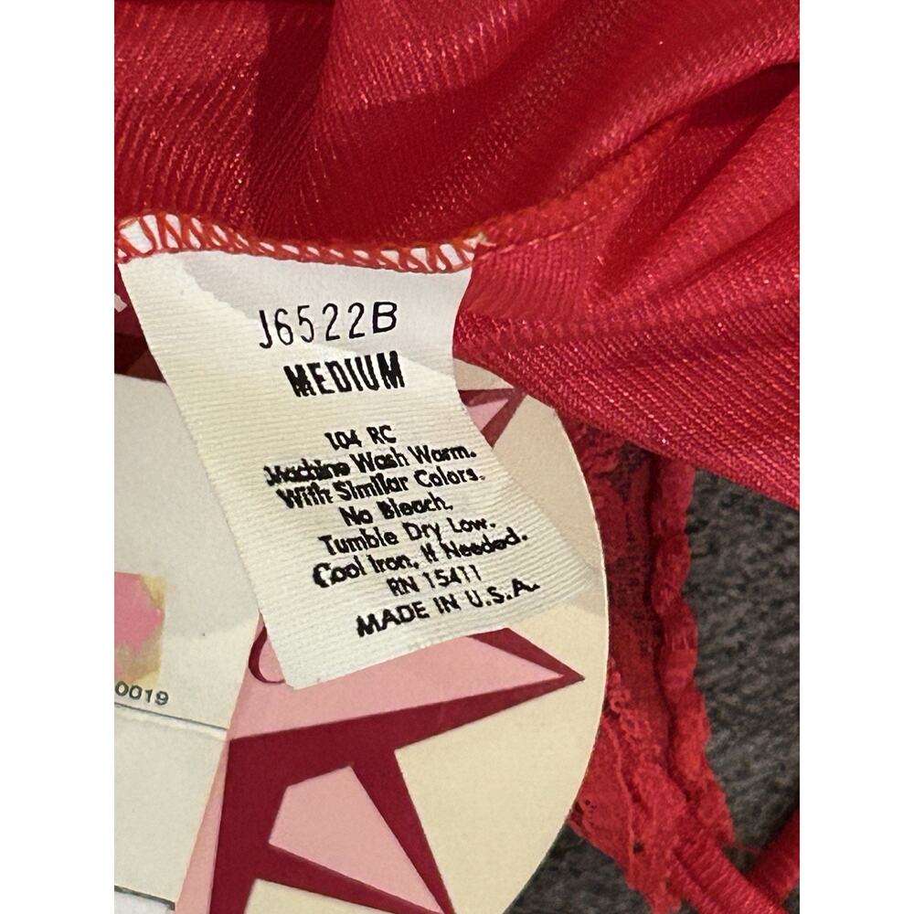 NWT Cinestar Red Satin Teddy size M - Picture 4 of 5